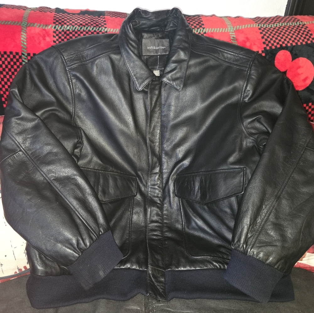 Croft & Barrow Men's Leather Coat XL